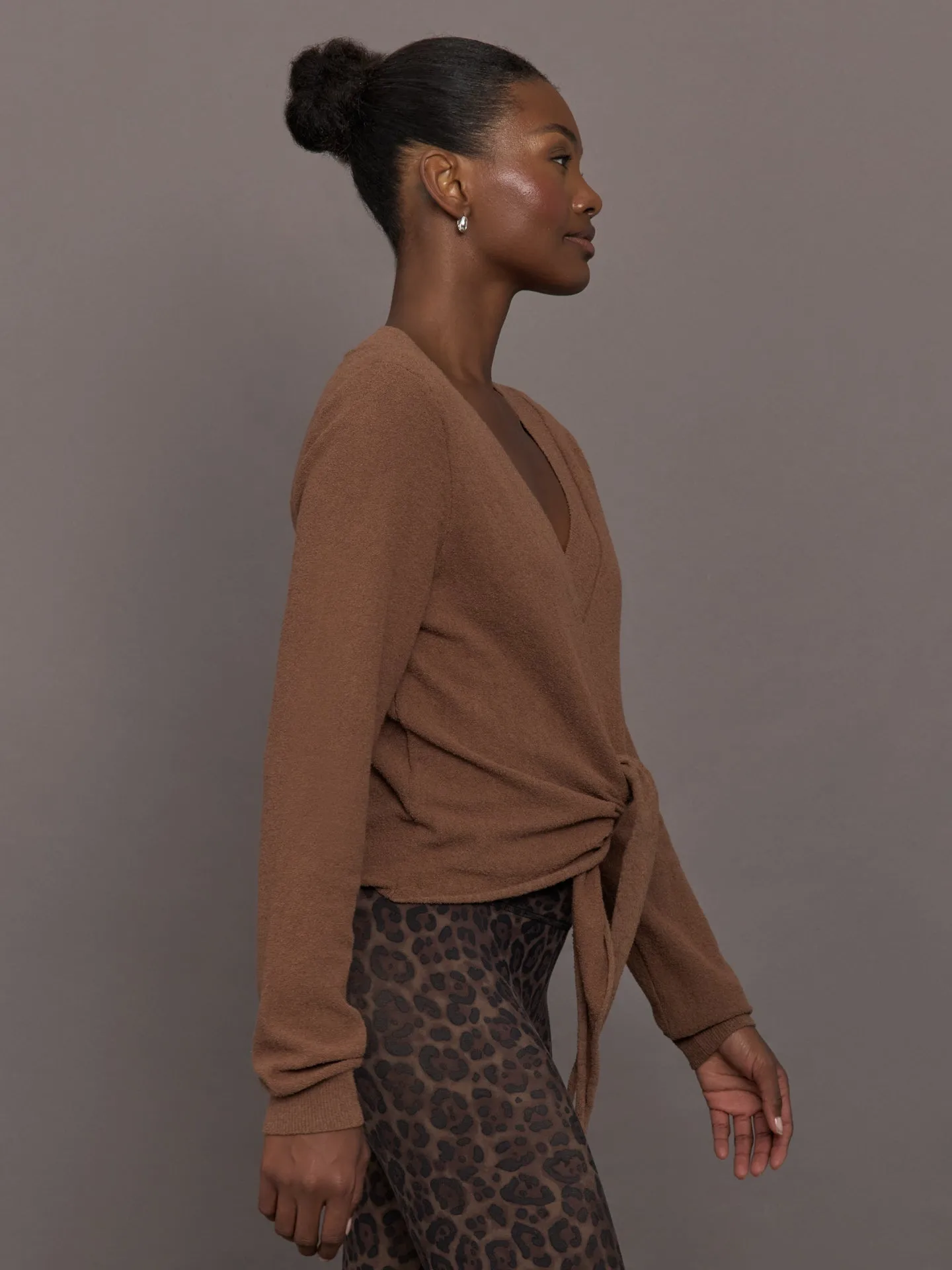 Knot Front Sweater - Cocoa sold by Carbon38 product image thumbnail 3