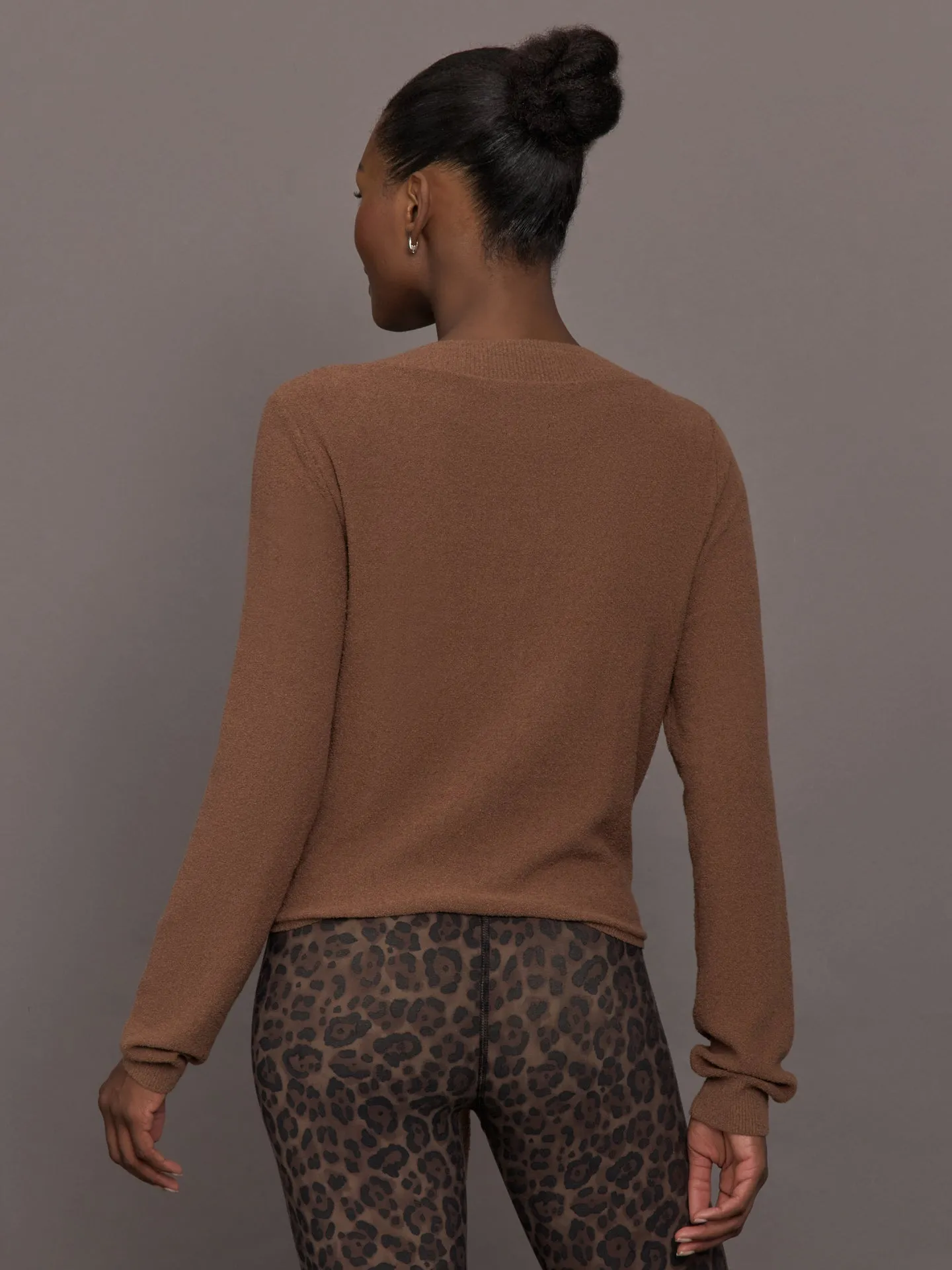 Knot Front Sweater - Cocoa sold by Carbon38 product image thumbnail 4