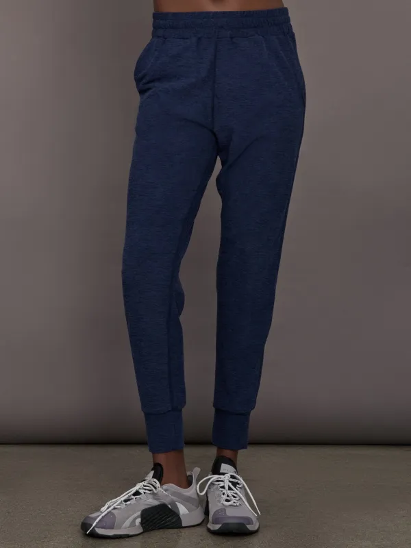 Jogger in Soft Luxe - Heather Navy Blazer sold by Carbon38