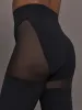 Sheer Thigh High Legging in Melt - Black sold by Carbon38