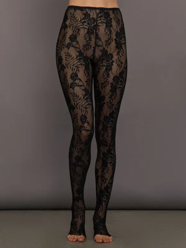 Legging with Footie Without Waistband - Black sold by Carbon38