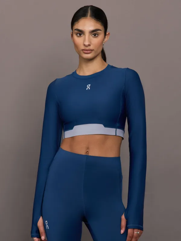 Train Long Sleeve Crop - Tempest sold by Carbon38