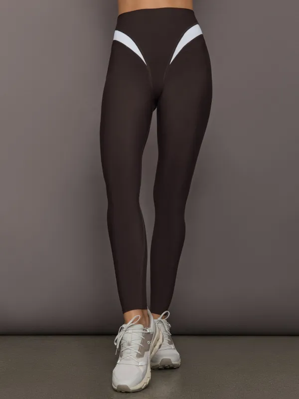 Spliced Colorblock Legging in Melt - Chocolate Torte sold by Carbon38