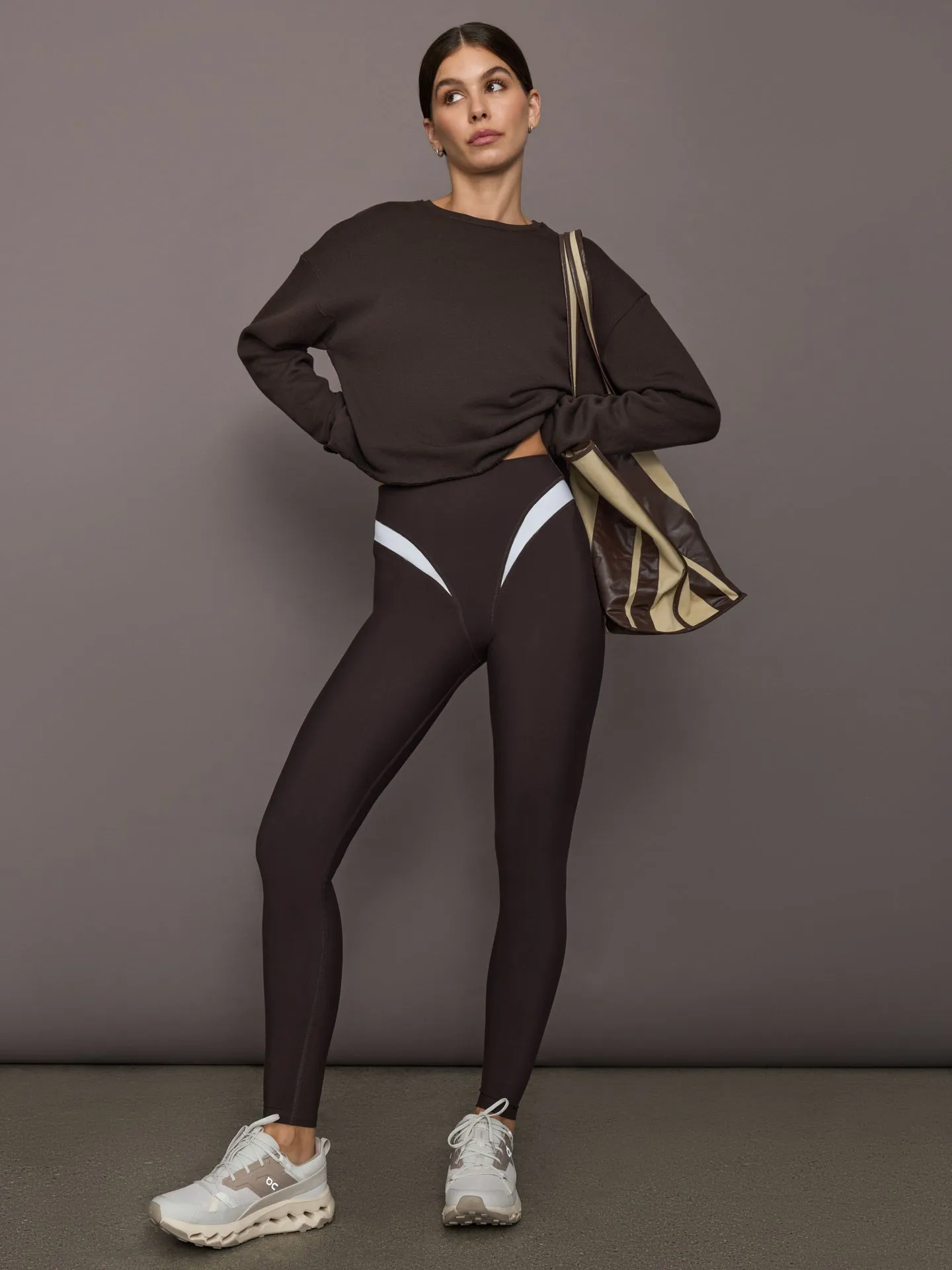 Spliced Colorblock Legging in Melt - Chocolate Torte sold by Carbon38 product image thumbnail 2