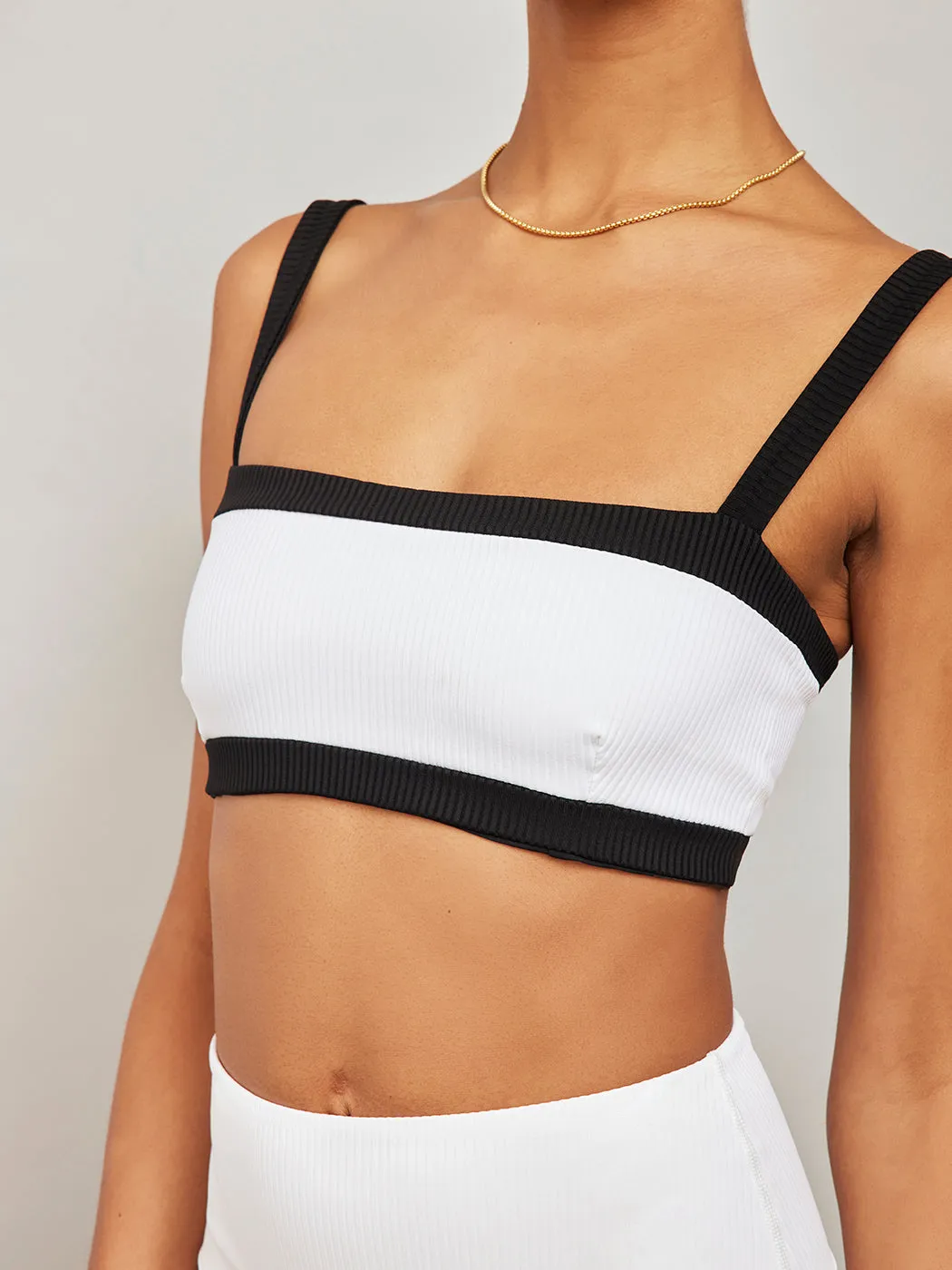 Color Blocked Bra - White And Black sold by Carbon38 product image thumbnail 4