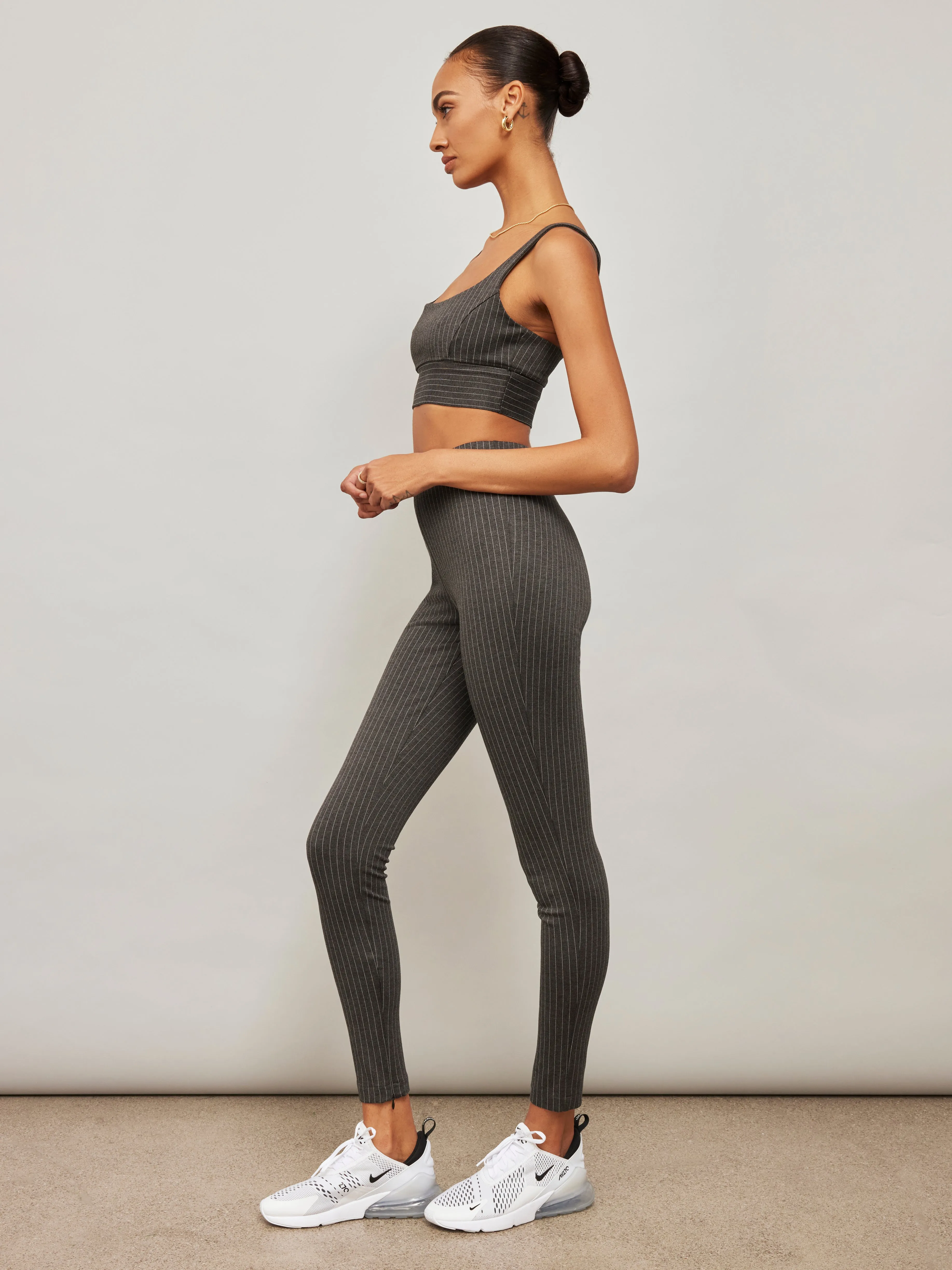 Pinstripe Bra - Charcoal sold by Carbon38 product image thumbnail 2