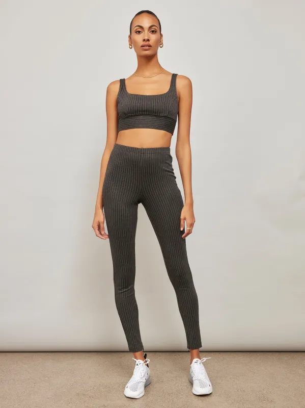 Pinstripe Bra - Charcoal sold by Carbon38