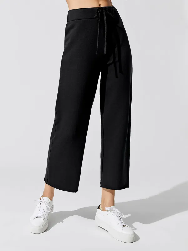 French Terry Capri Sweatpant - Black sold by Carbon38