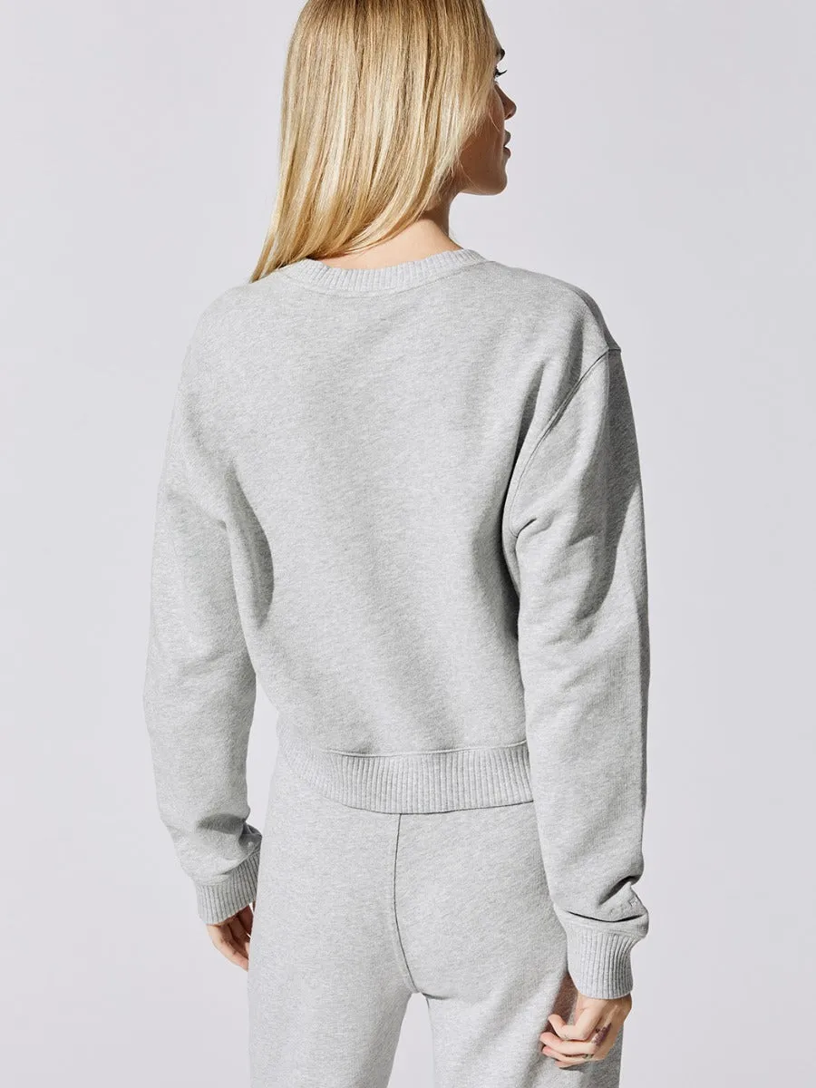 French Terry Crew Neck Sweatshirt - Heather Grey sold by Carbon38 product image thumbnail 2