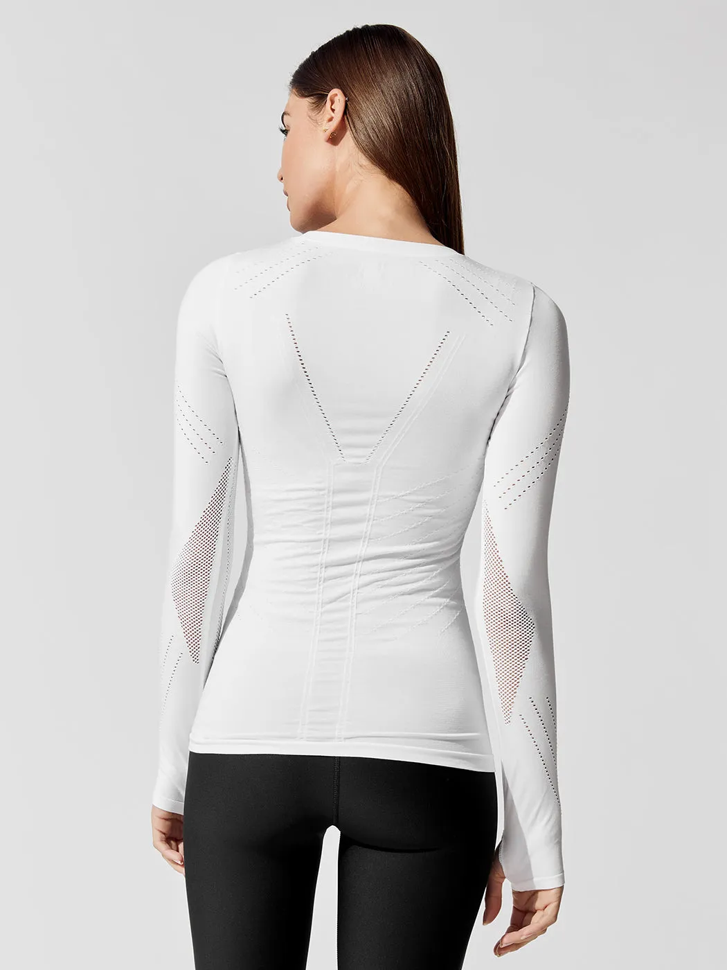 Long Sleeve Magnetic Top - WHITE sold by Carbon38 product image thumbnail 2