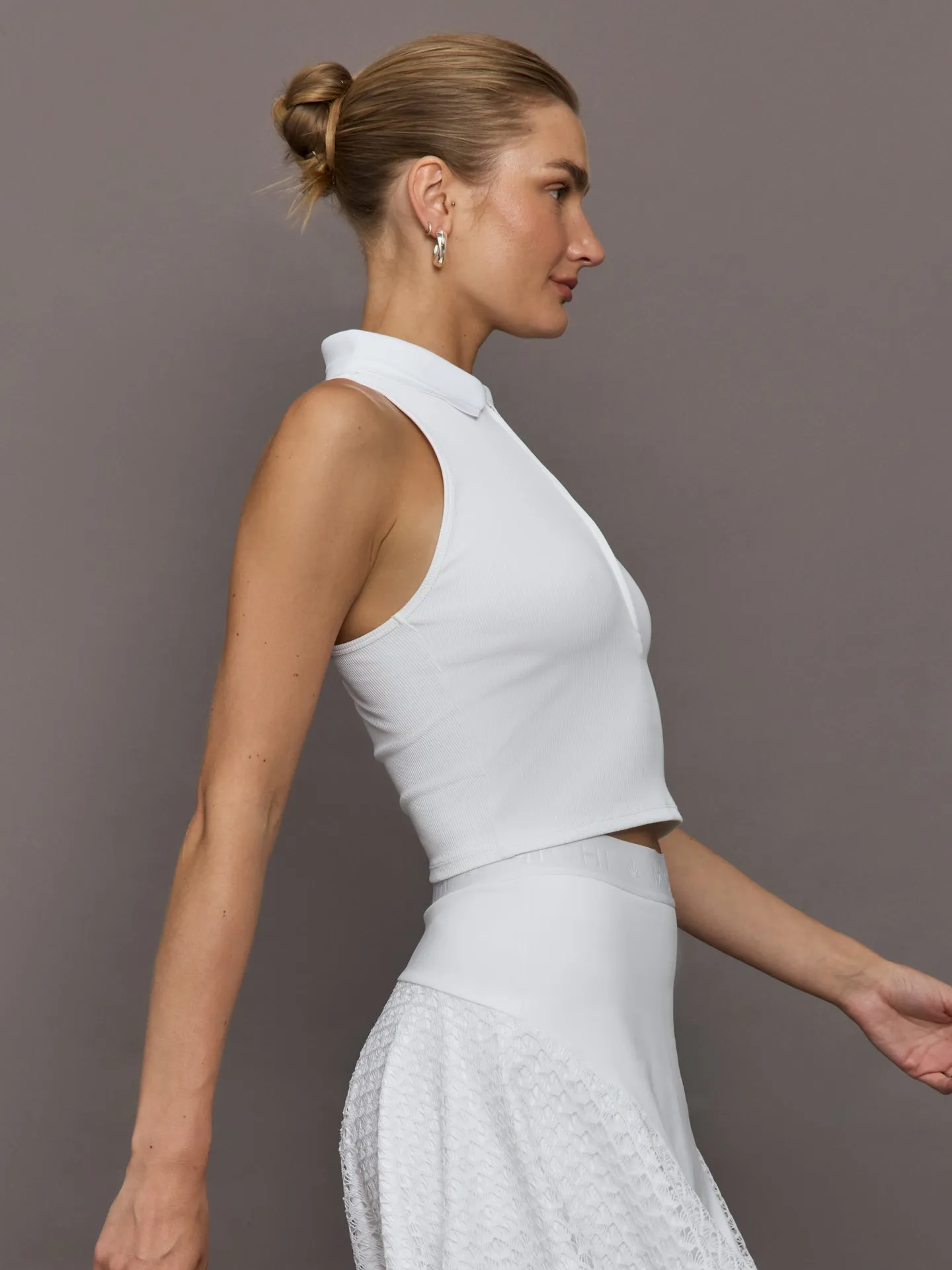 Shift Ribbed Tank - White sold by Carbon38 product image thumbnail 3