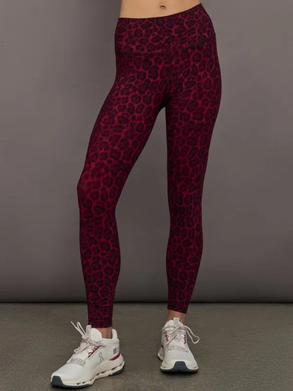 High Rise Legging in Melt - Red Leopard sold by Carbon38