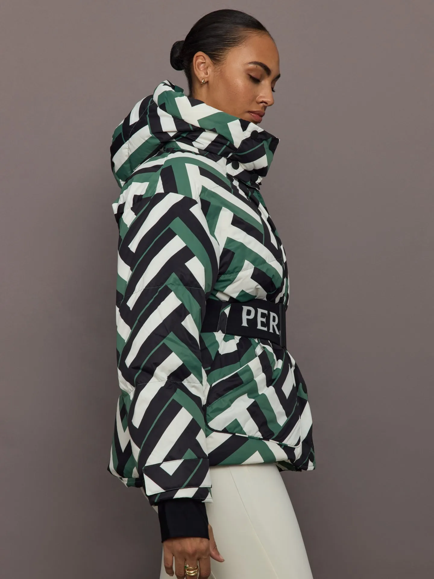 Cortina Ski Parka - Waffle Print - Green sold by Carbon38 product image thumbnail 3