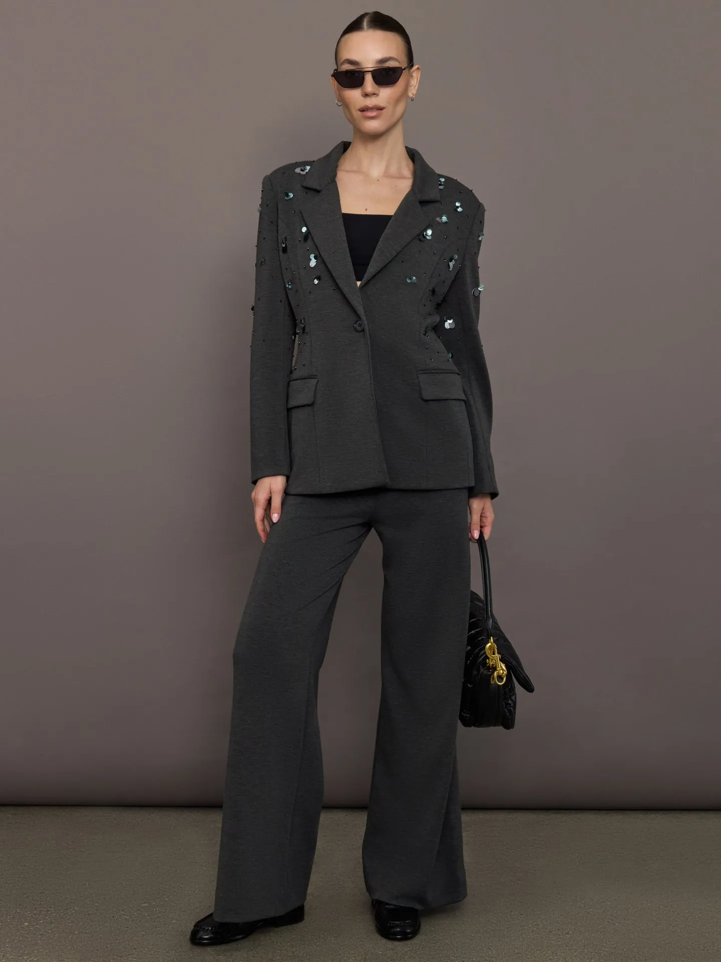 High Waisted Scuba Pant - Charcoal sold by Carbon38 product image thumbnail 2