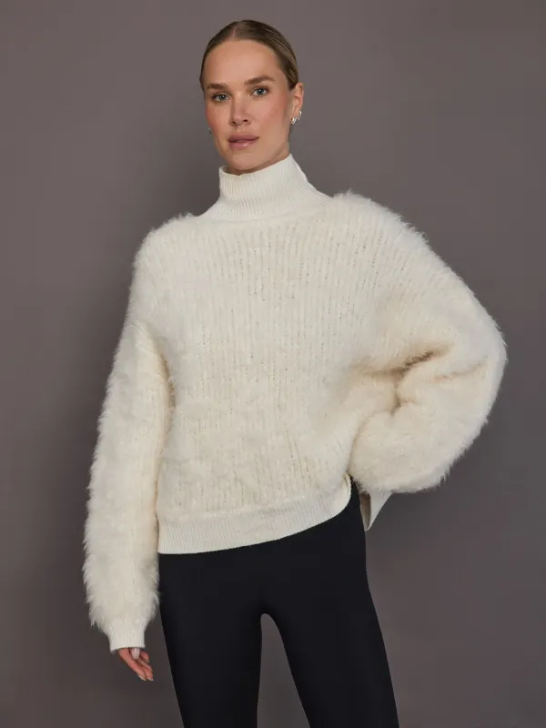 Bolleta Turtle Neck Sweater - Cream sold by Carbon38