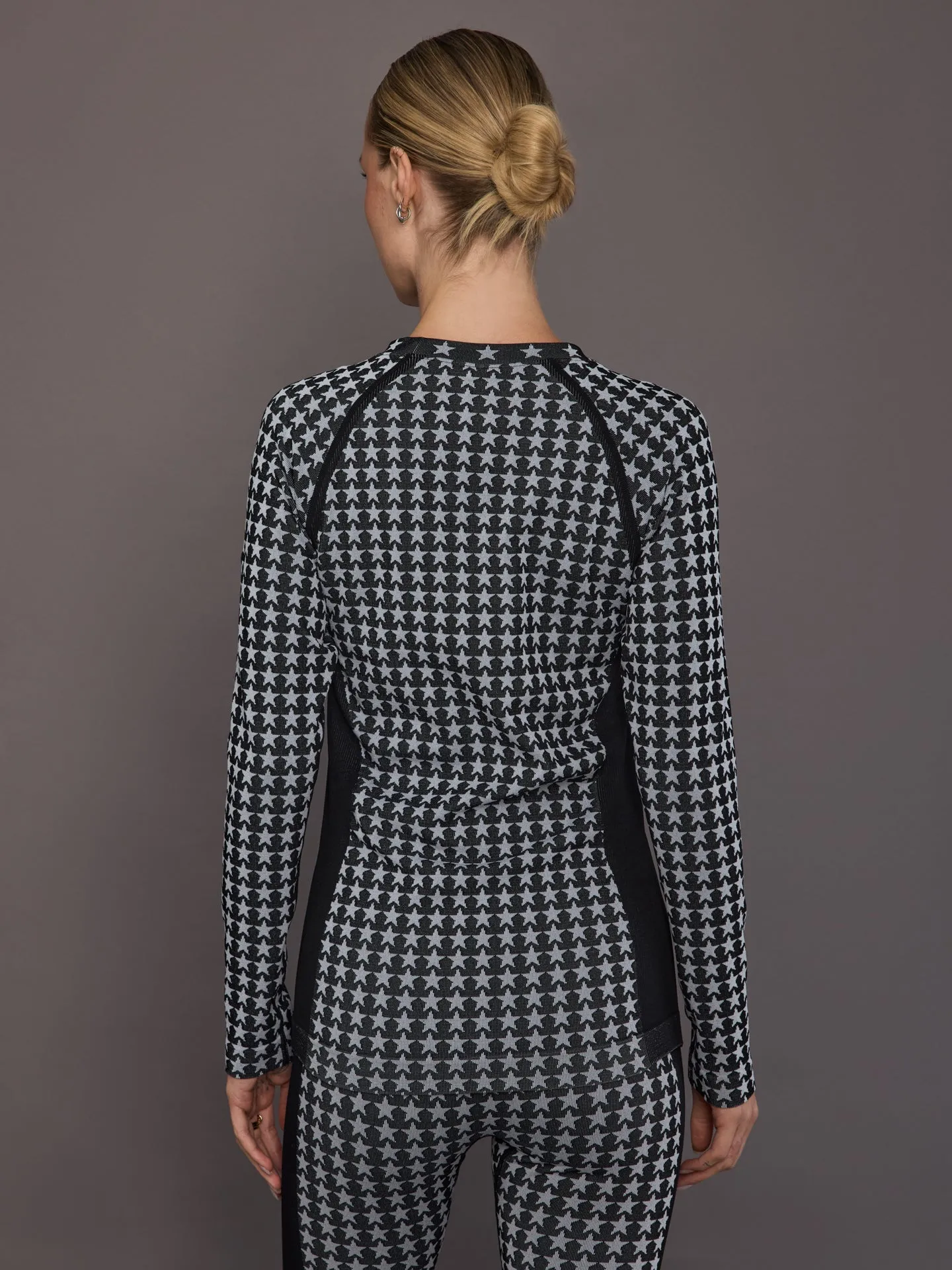 Starlet Baselayer Long Sleeve - Black/White Star sold by Carbon38 product image thumbnail 4