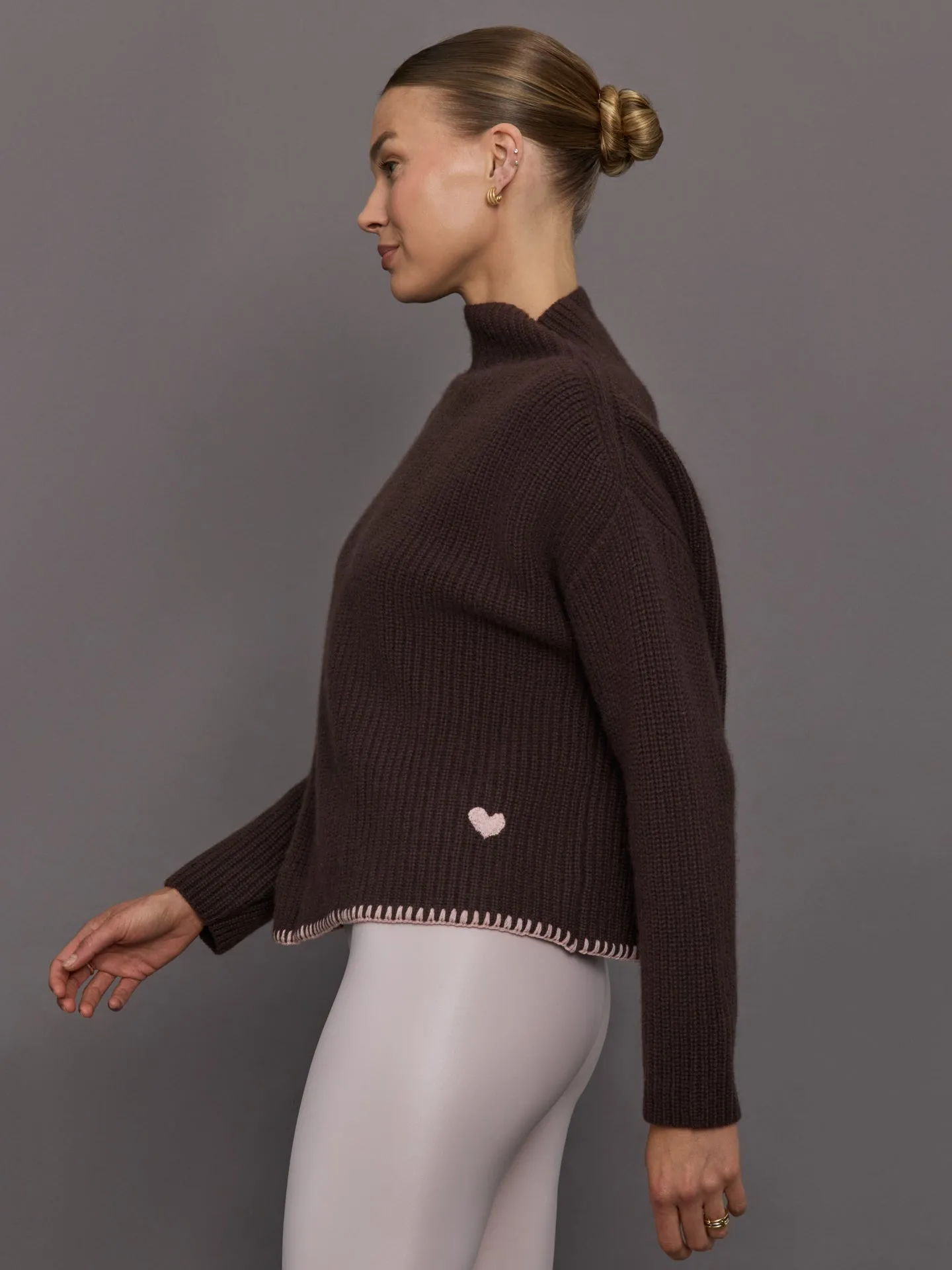 Marlow Cashmere Sweater - Cocoa sold by Carbon38 product image thumbnail 3