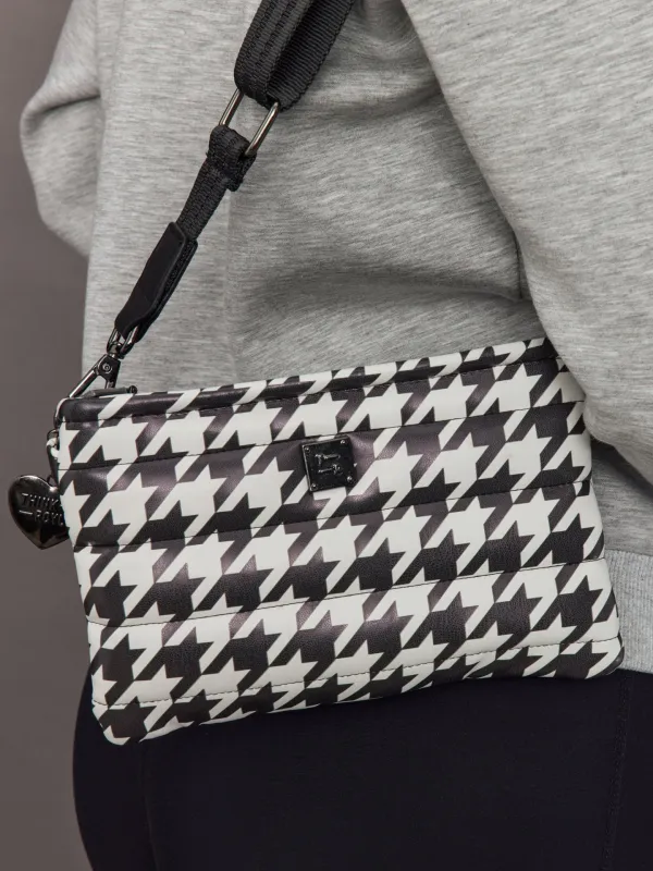 Fame - Houndstooth Black/Black web/Gunmental hardware made by Think Royln