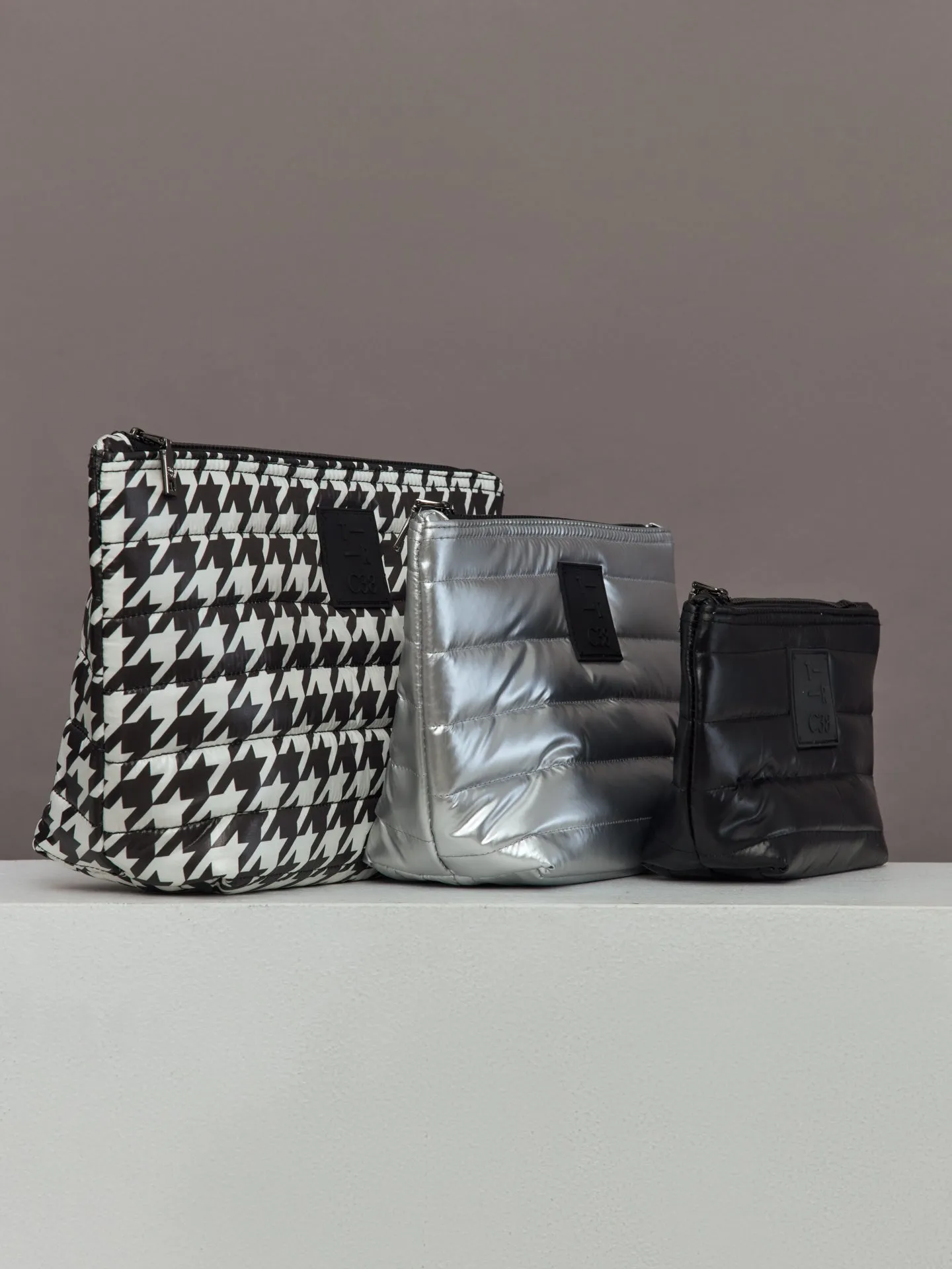 Travel Trio - Pearl Black/Pearl Silver/Houndstooth sold by Carbon38