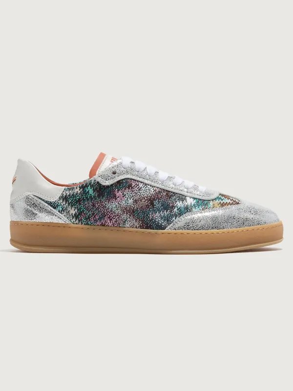 Alice Sneaker - Silver/Fabric Multi Turquoise sold by Carbon38