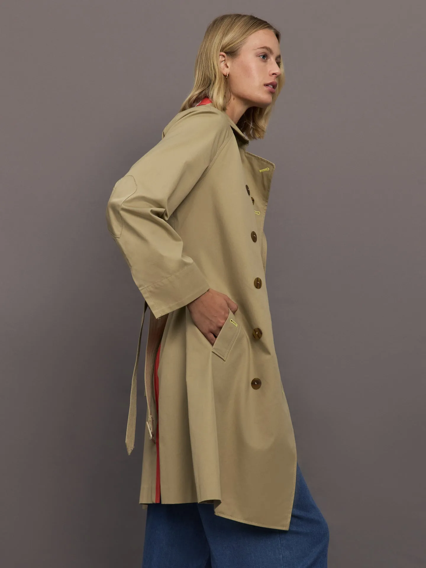 KR Trench Coat - Khaki Kha sold by Carbon38 product image thumbnail 4