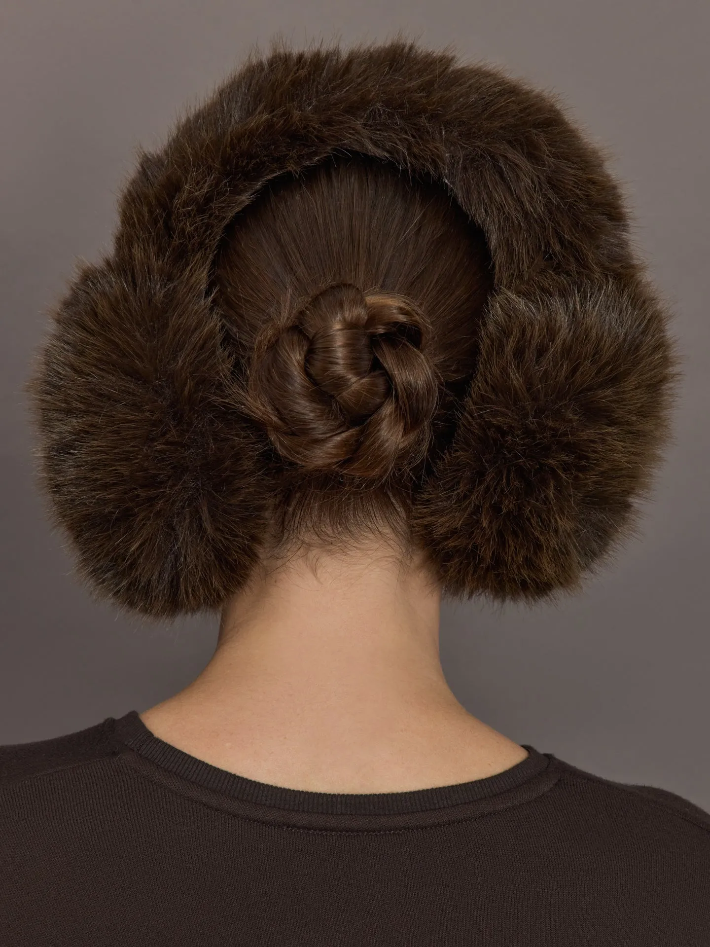 Faux Fur Earmuffs - Chocolate sold by Carbon38 product image thumbnail 3