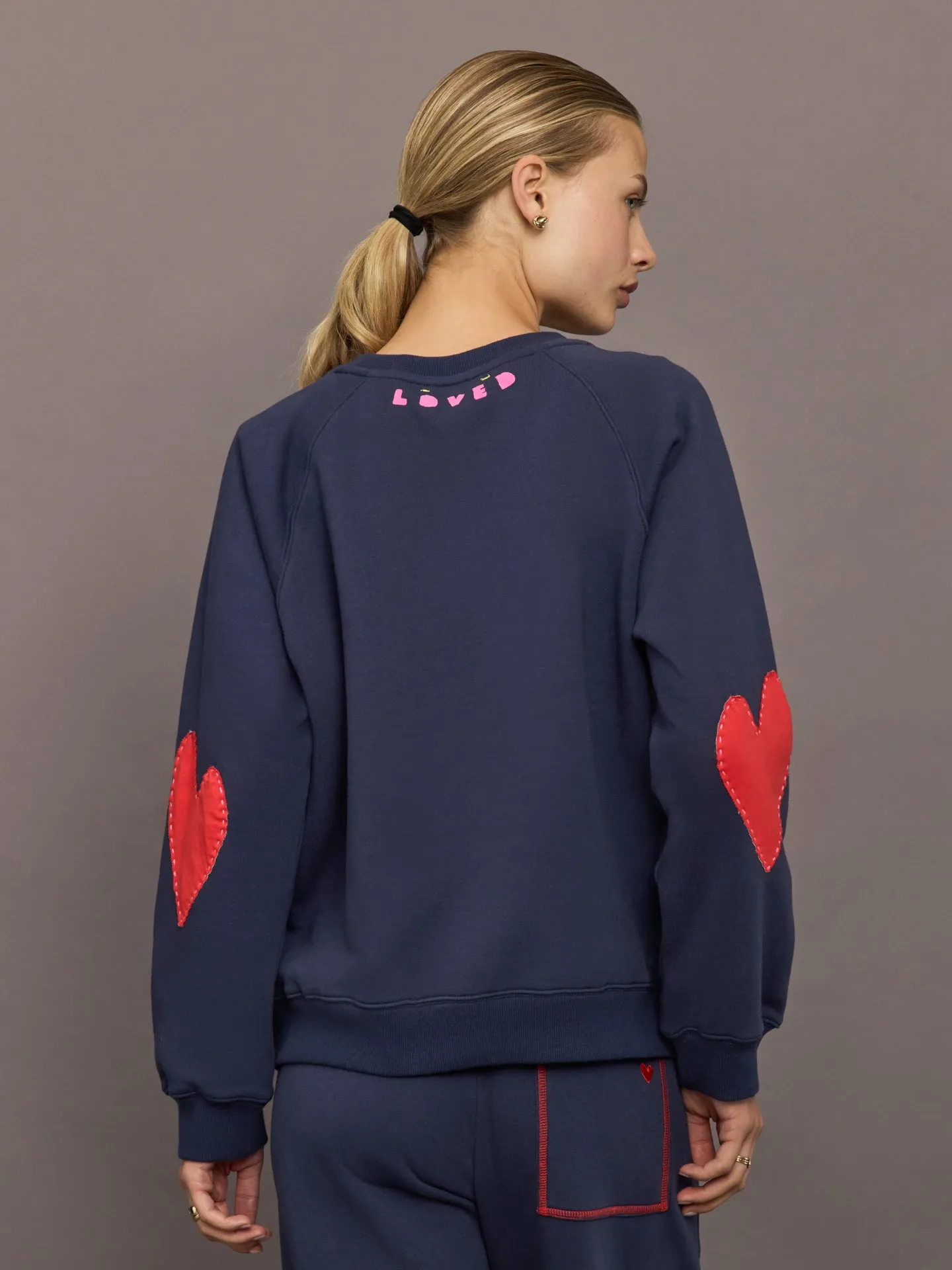 Benton Imperfect Heart Patch Sweatshirt - Indigo Blue sold by Carbon38 product image thumbnail 2