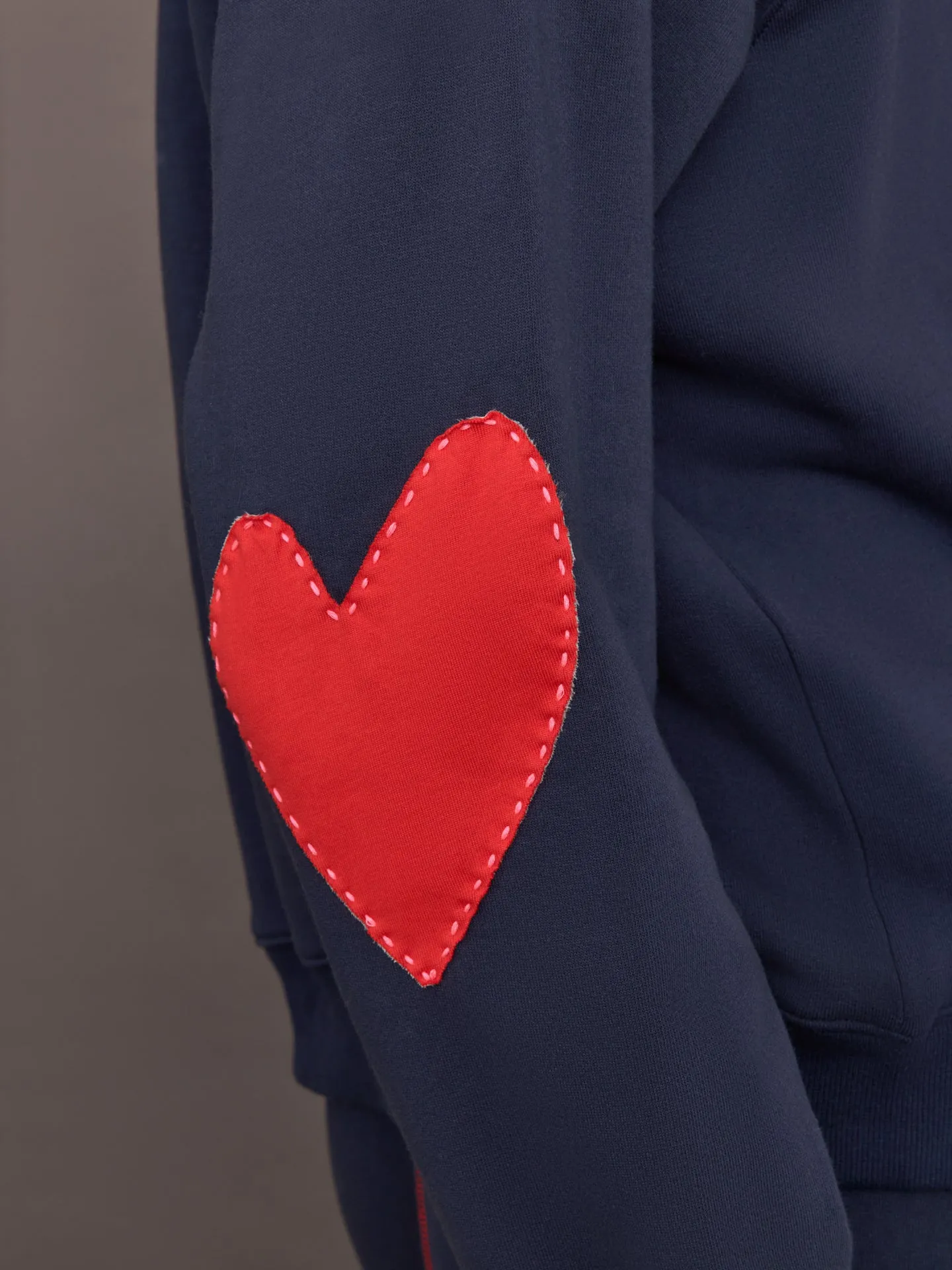 Benton Imperfect Heart Patch Sweatshirt - Indigo Blue sold by Carbon38 product image thumbnail 4