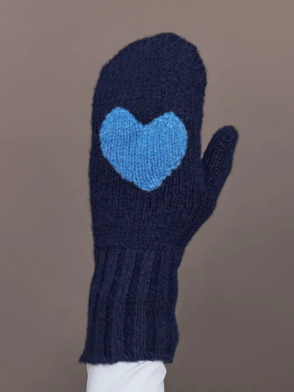 Patch Mittens - Indigo Blue sold by Carbon38