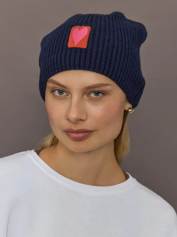 Love Brigade Beanie - Indigo Blue made by Kerri Rosenthal