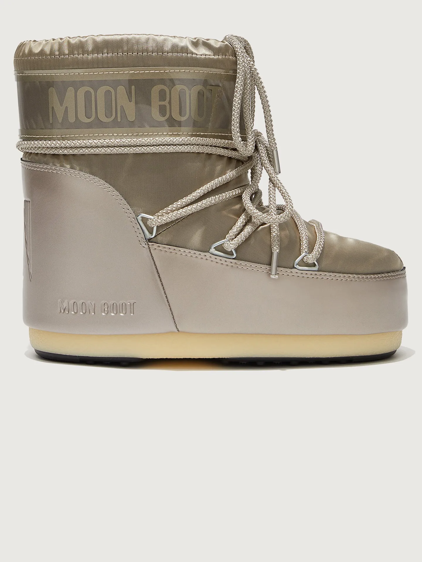 Moon Boot Low Glance - Platinum sold by Carbon38