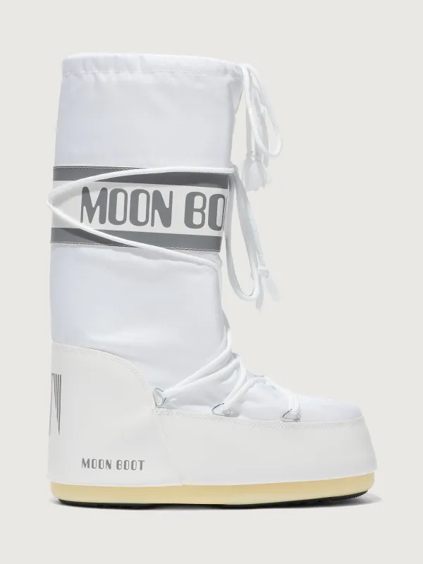 Moon Boot Icon Nylon - White sold by Carbon38