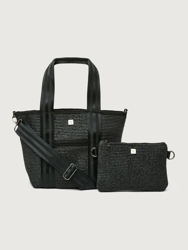 Capri Tote - Black Raffia sold by Carbon38