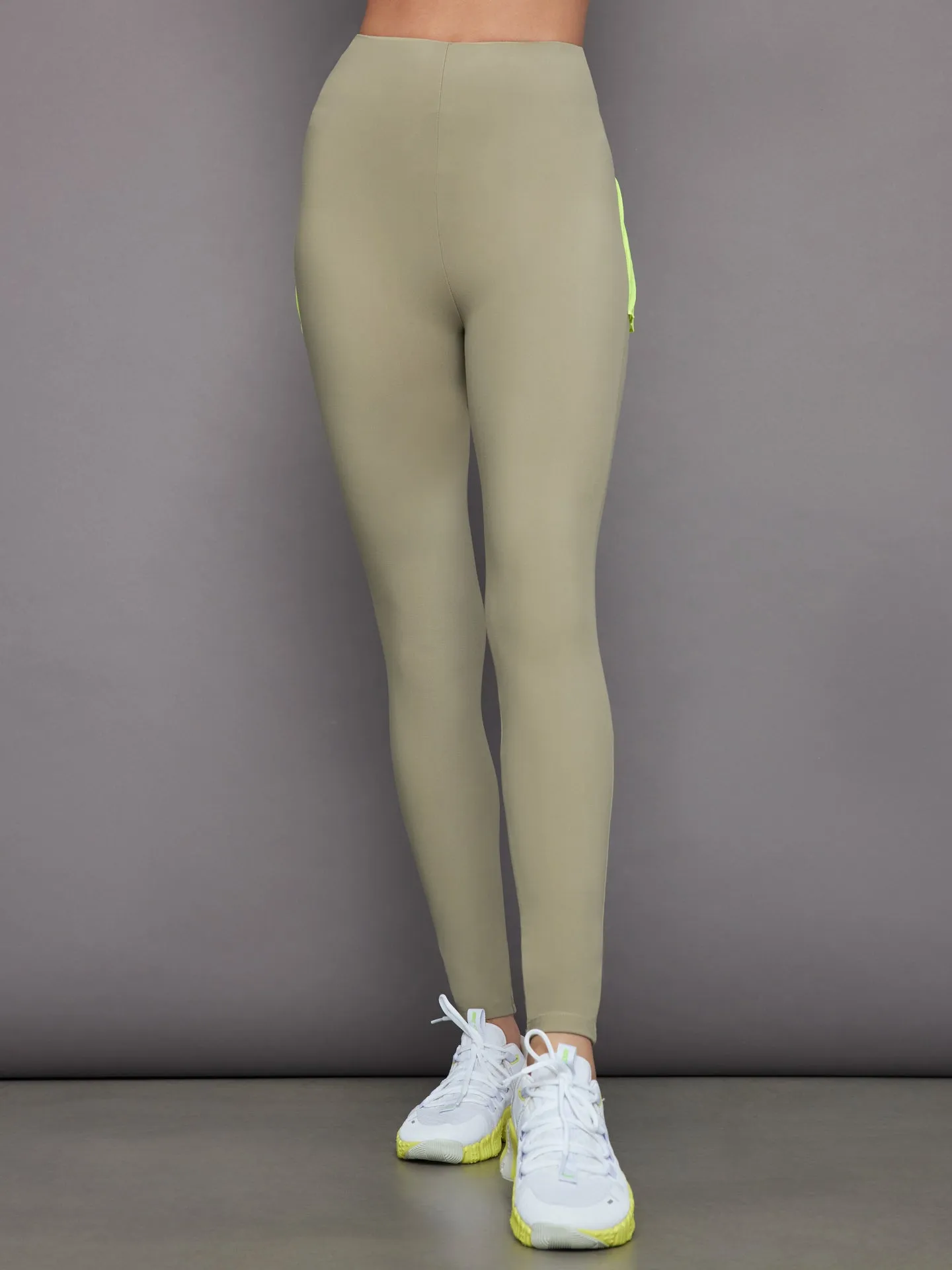 Pleated Skirt Legging in Melt - Silversage / Acid Lime sold by Carbon38 product image thumbnail 4