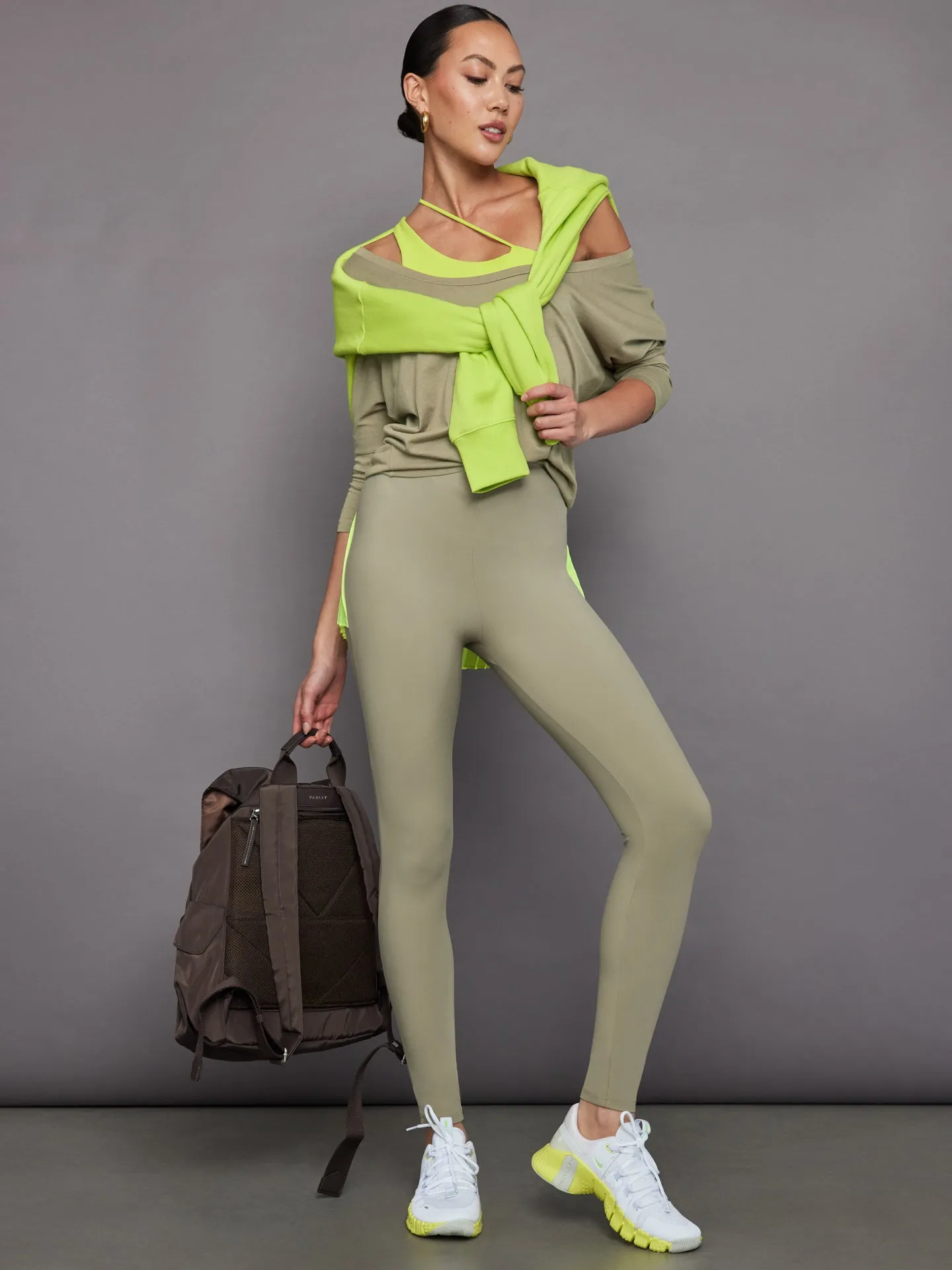 Pleated Skirt Legging in Melt - Silversage / Acid Lime sold by Carbon38 product image thumbnail 5