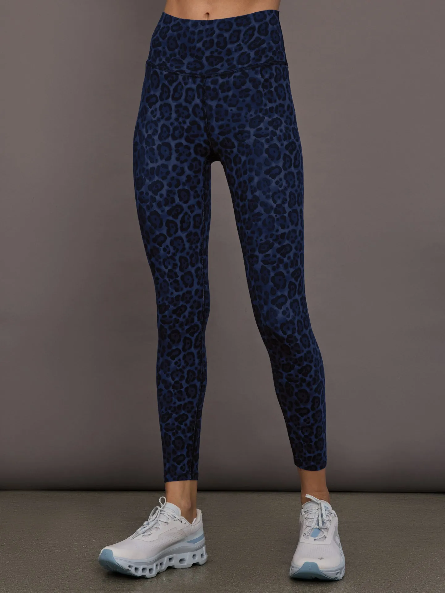 High Rise Legging in Melt - Navy Leopard sold by Carbon38