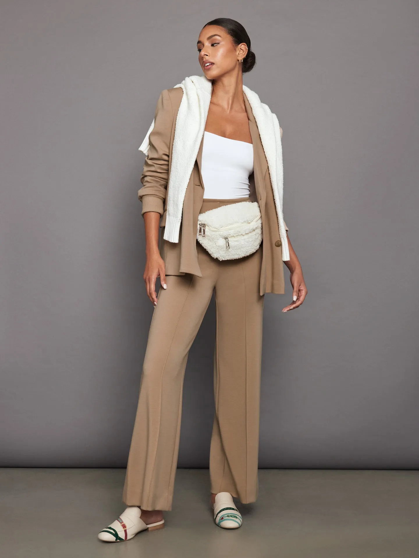 High Waisted Scuba Pant - Beige sold by Carbon38 product image thumbnail 5
