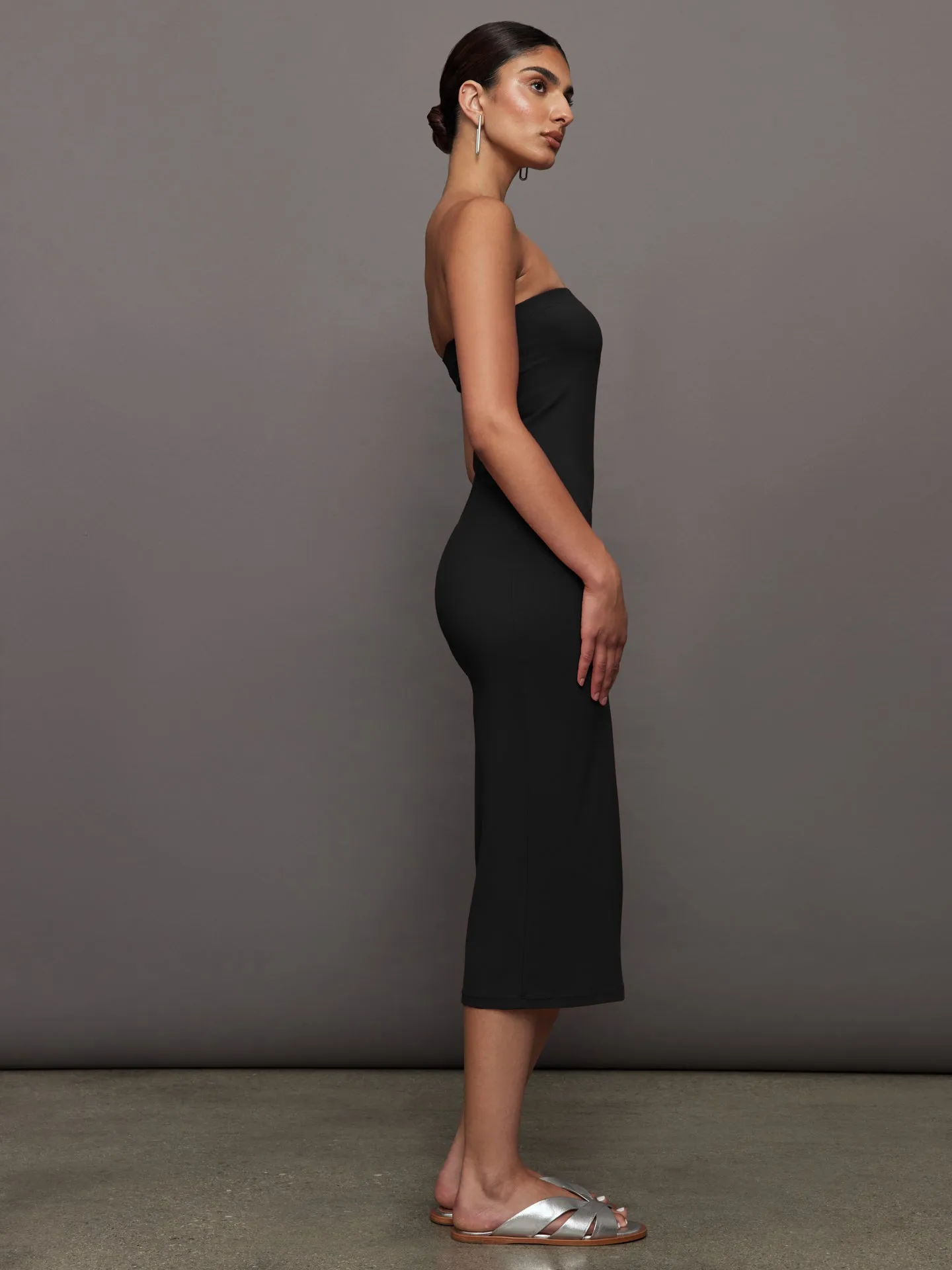 Strapless Dress in Melt - Black sold by Carbon38 product image thumbnail 4