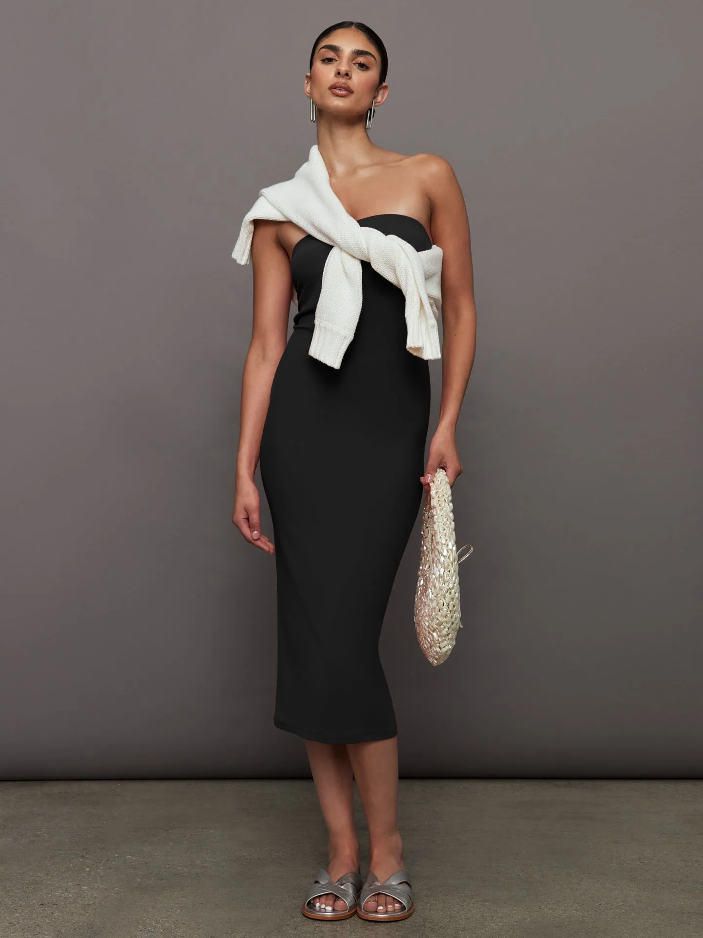 Strapless Dress in Melt - Black sold by Carbon38 product image thumbnail 3