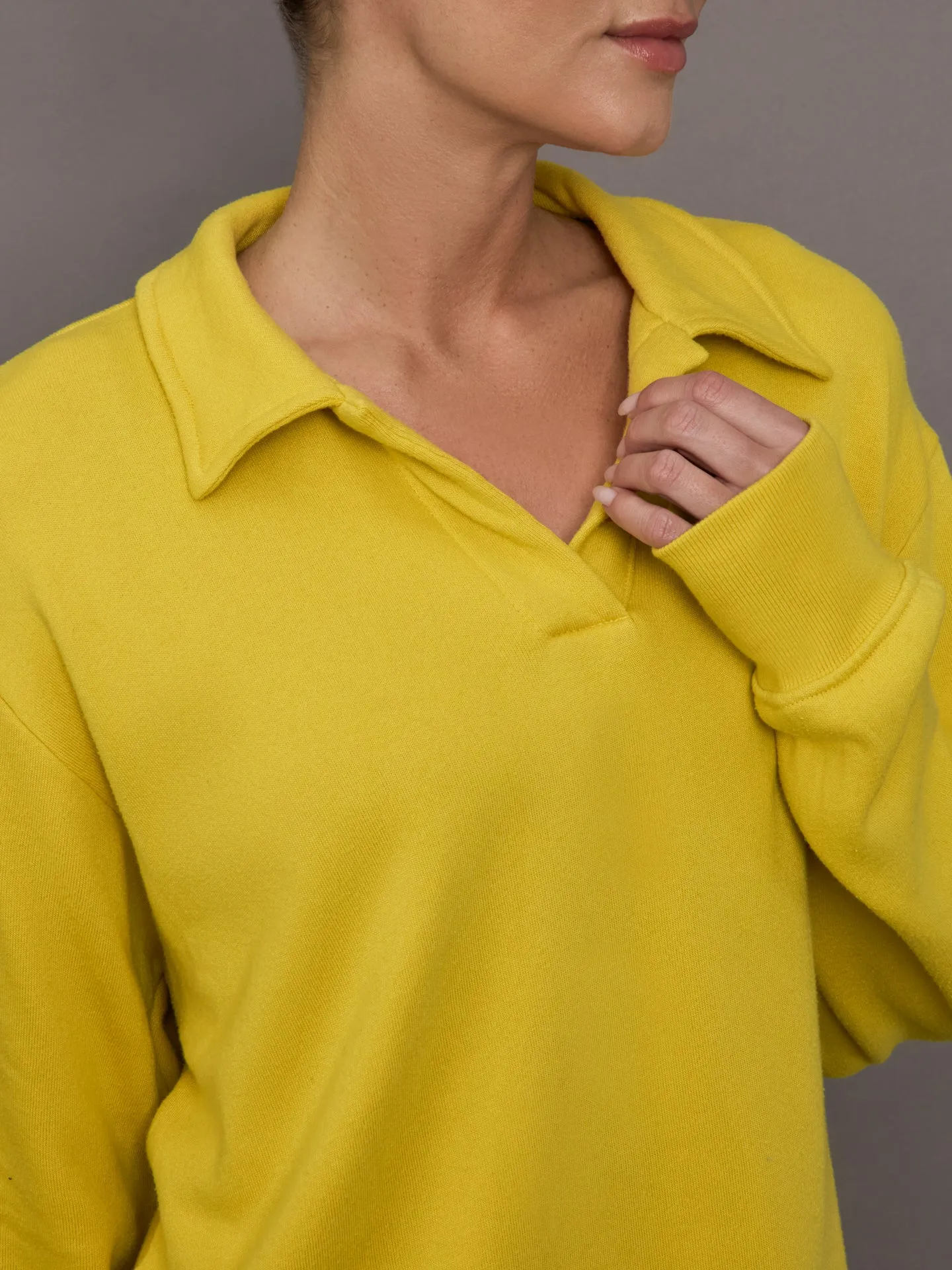 Johnny Collar Sweatshirt in French Terry - Mango Mint sold by Carbon38 product image thumbnail 3