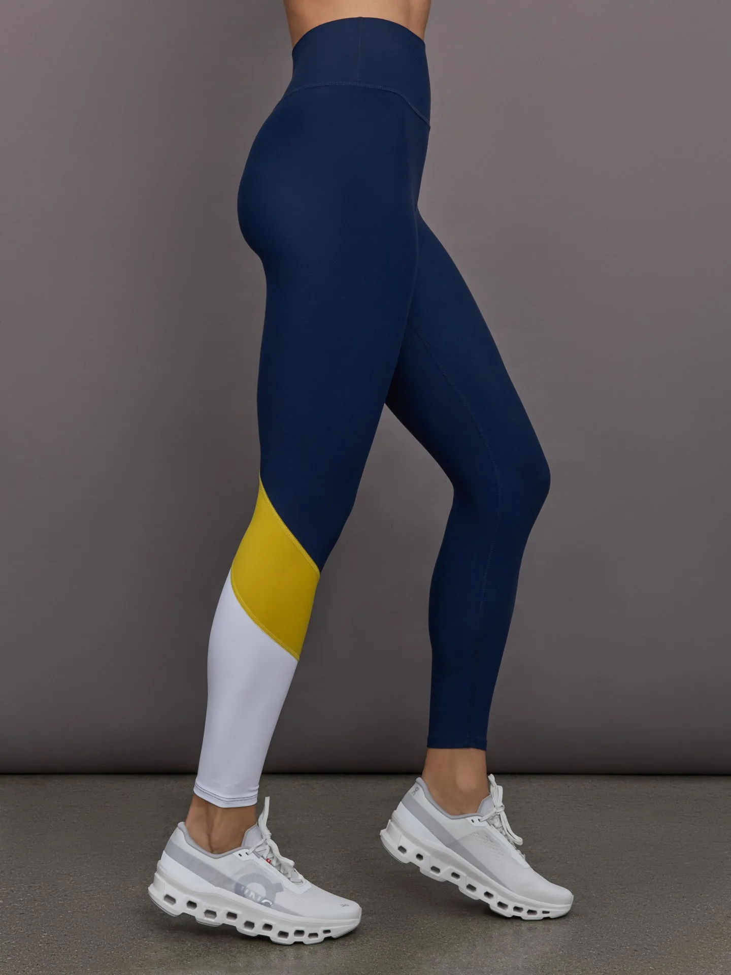 Colorblock Legging in Melt - Navy/Mango/White sold by Carbon38