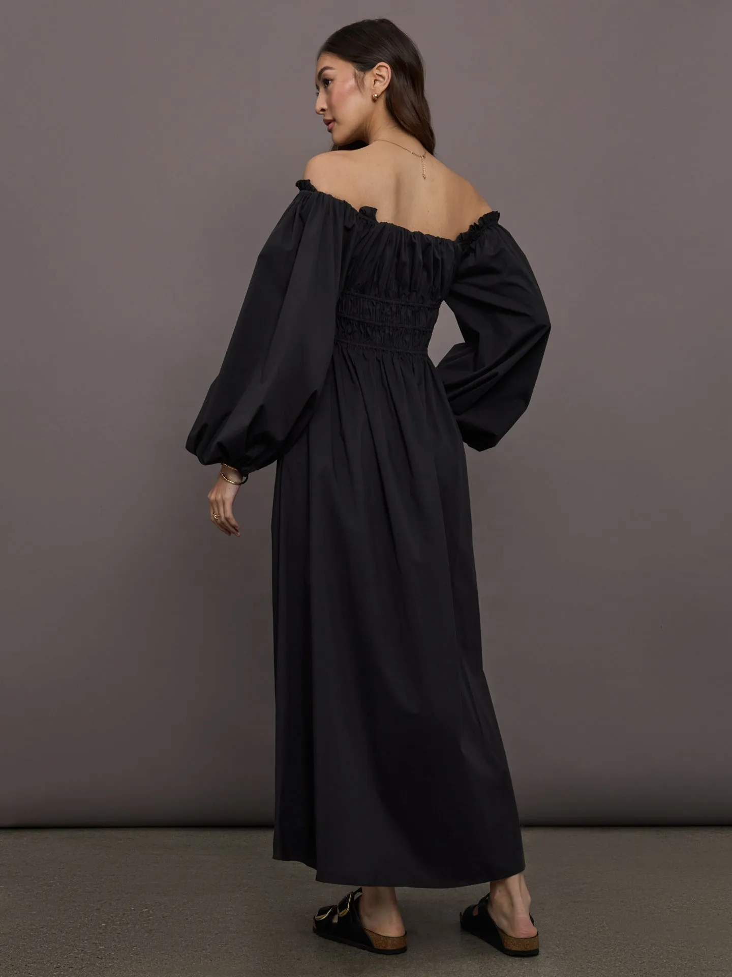 Raquela Off The Shoulder Ruffle Maxi Dress - Black sold by Carbon38 product image thumbnail 2