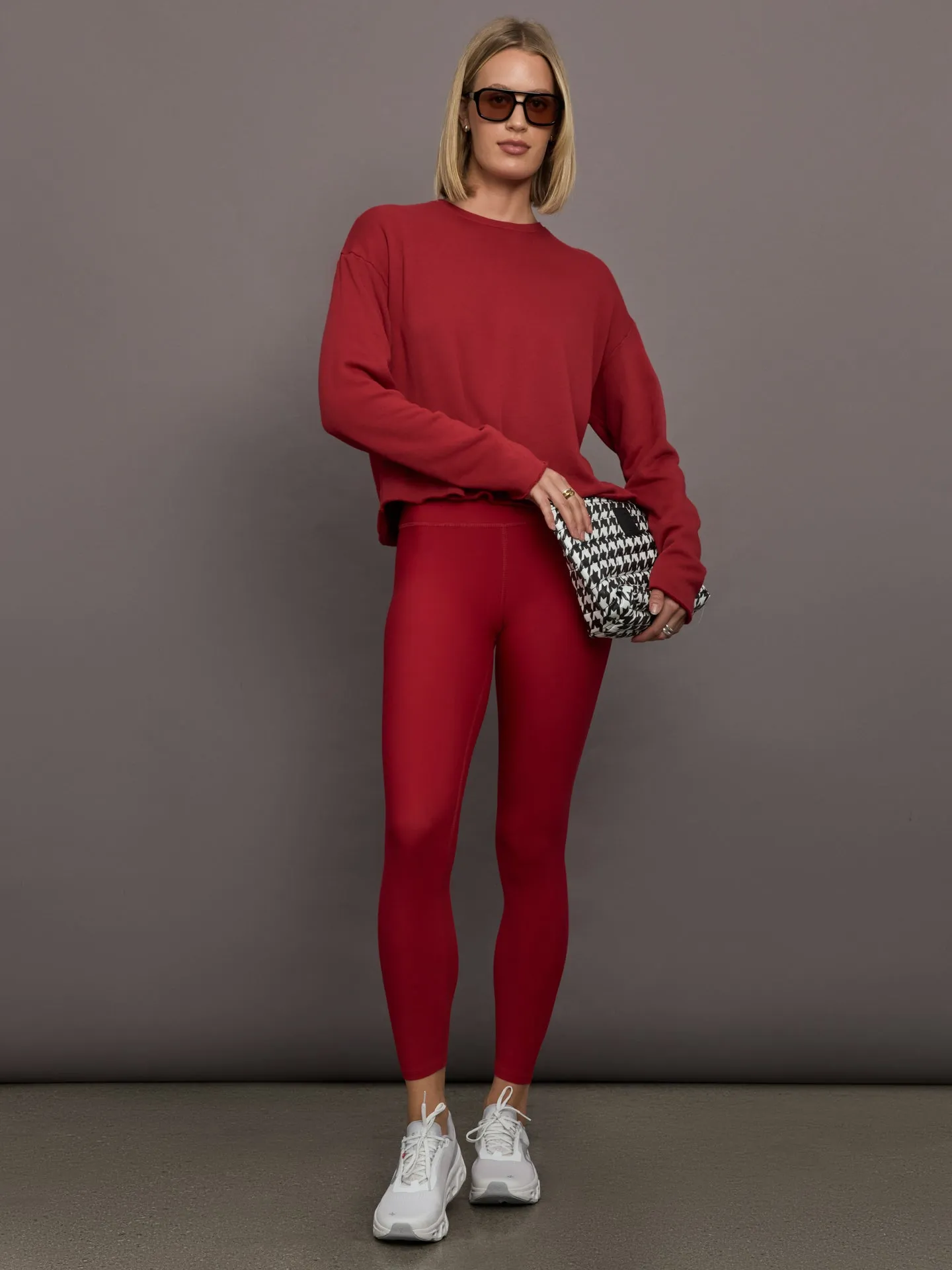 Crew Neck Sweatshirt in French Terry - Cherry Red sold by Carbon38 product image thumbnail 2