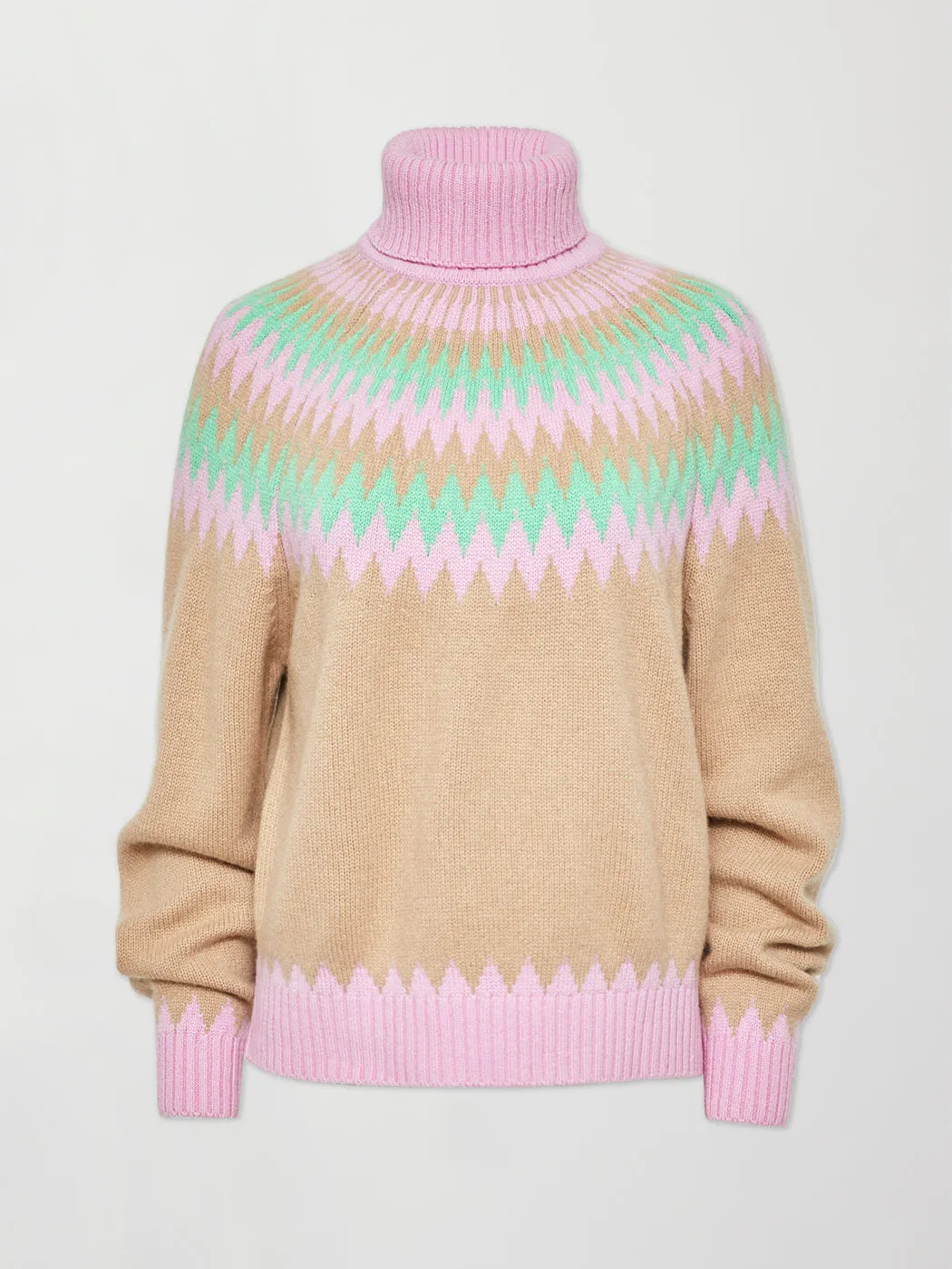 Nordic Yoke Roll Collar - Cinderella/Pink/Hazelnut/Emerald sold by Carbon38 product image thumbnail 5