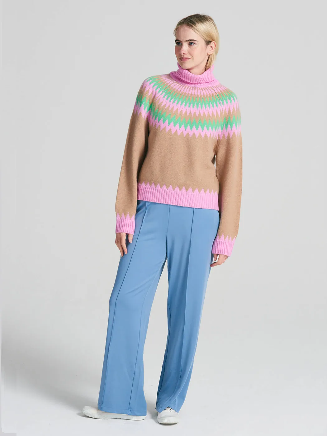 Nordic Yoke Roll Collar - Cinderella/Pink/Hazelnut/Emerald sold by Carbon38 product image thumbnail 2