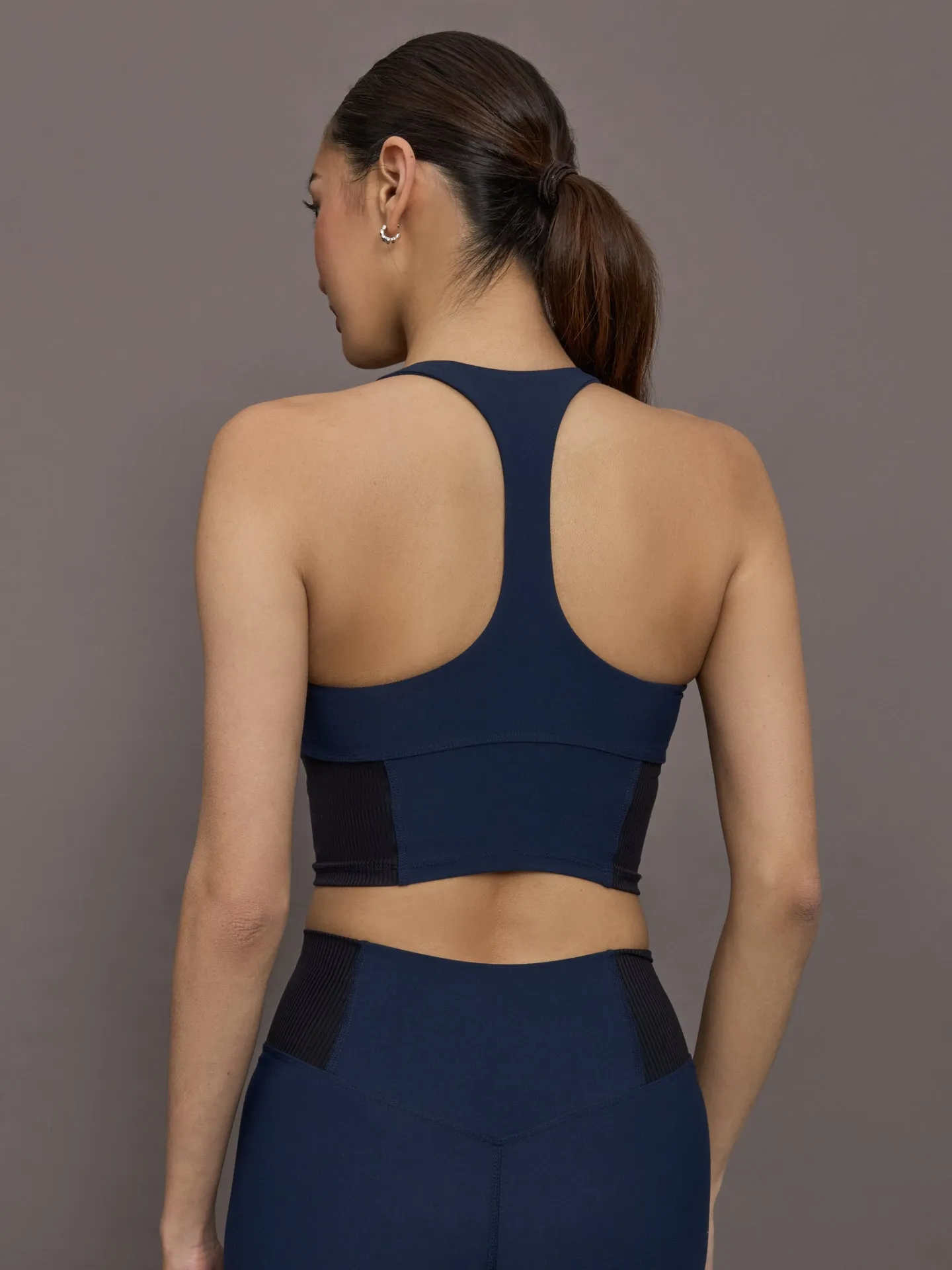 Seamed Bra in Melt - Navy/Black sold by Carbon38 product image thumbnail 3