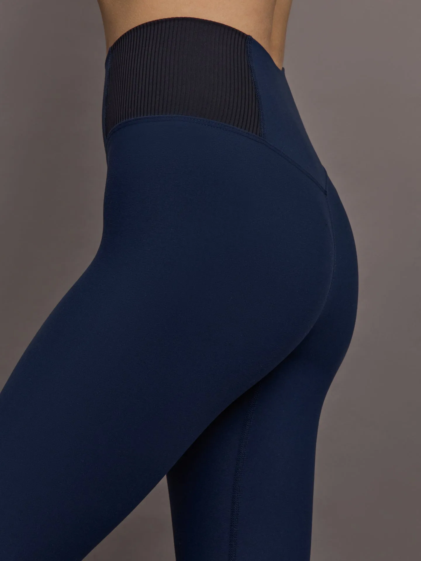 Seamed Legging in Melt w/ Ribbing - Navy/Black sold by Carbon38 product image thumbnail 5