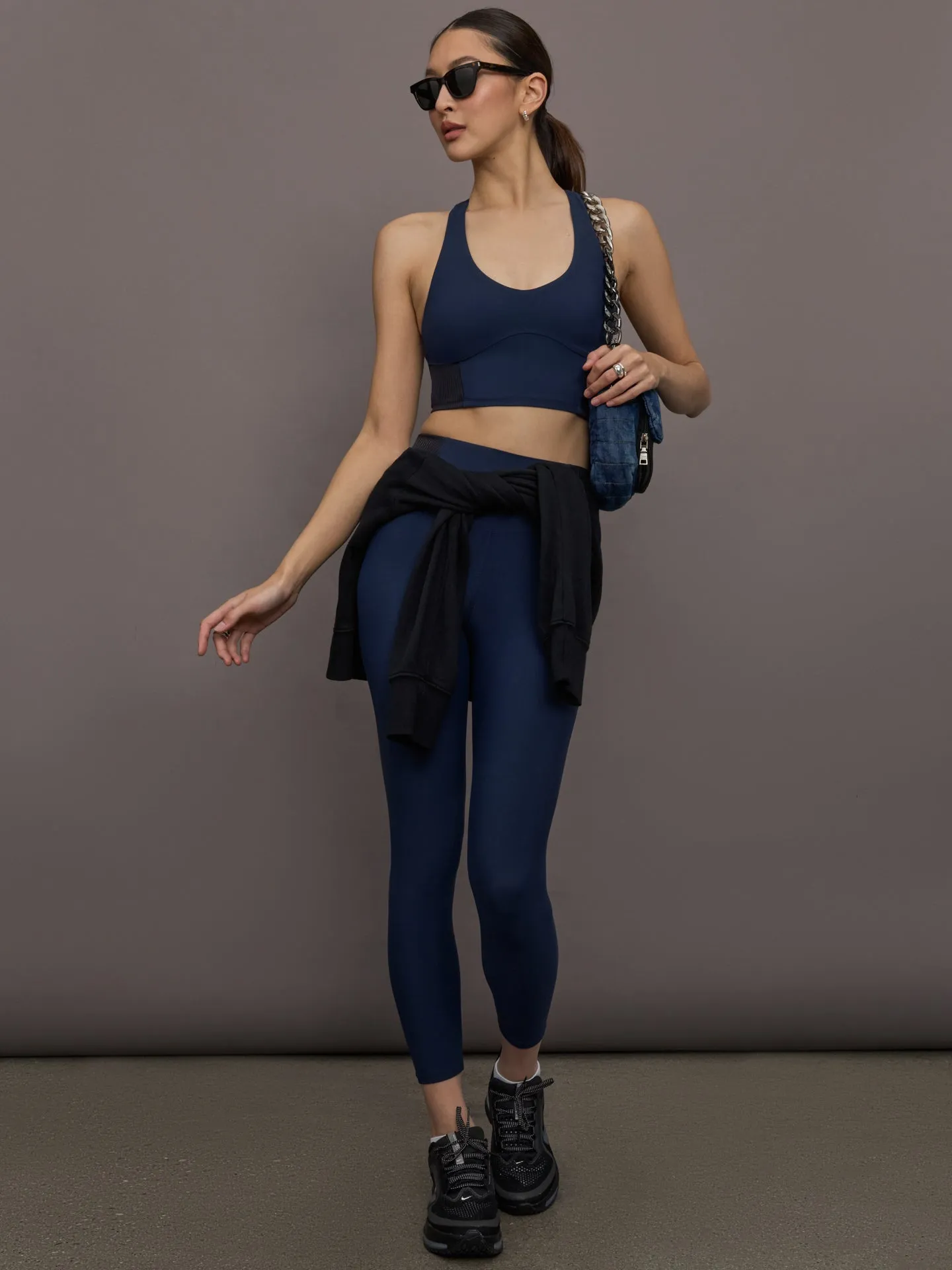 Seamed Legging in Melt w/ Ribbing - Navy/Black sold by Carbon38 product image thumbnail 2