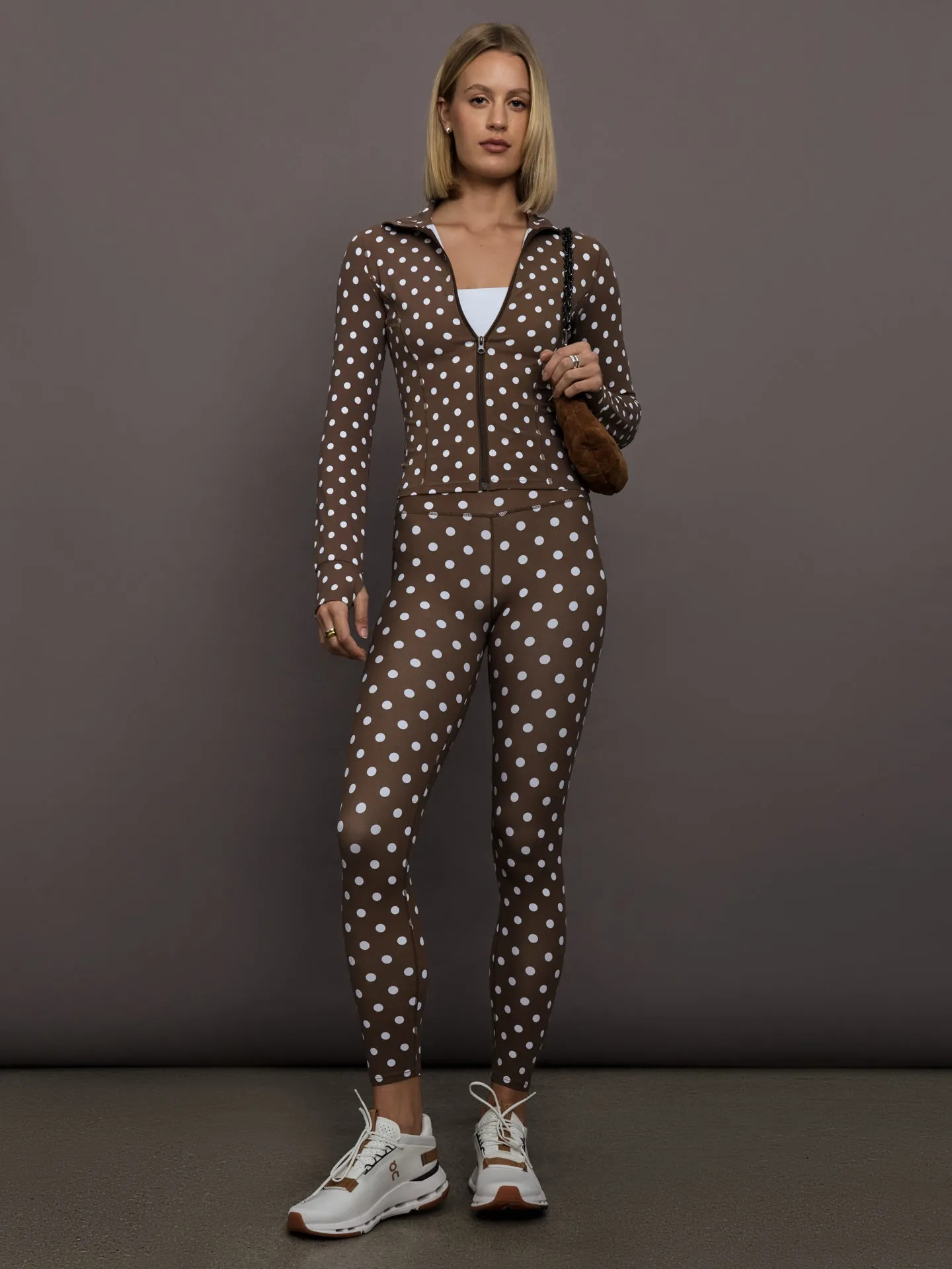 Full Zip Active Jacket in Melt - Carafe/White Polka Dot sold by Carbon38 product image thumbnail 2