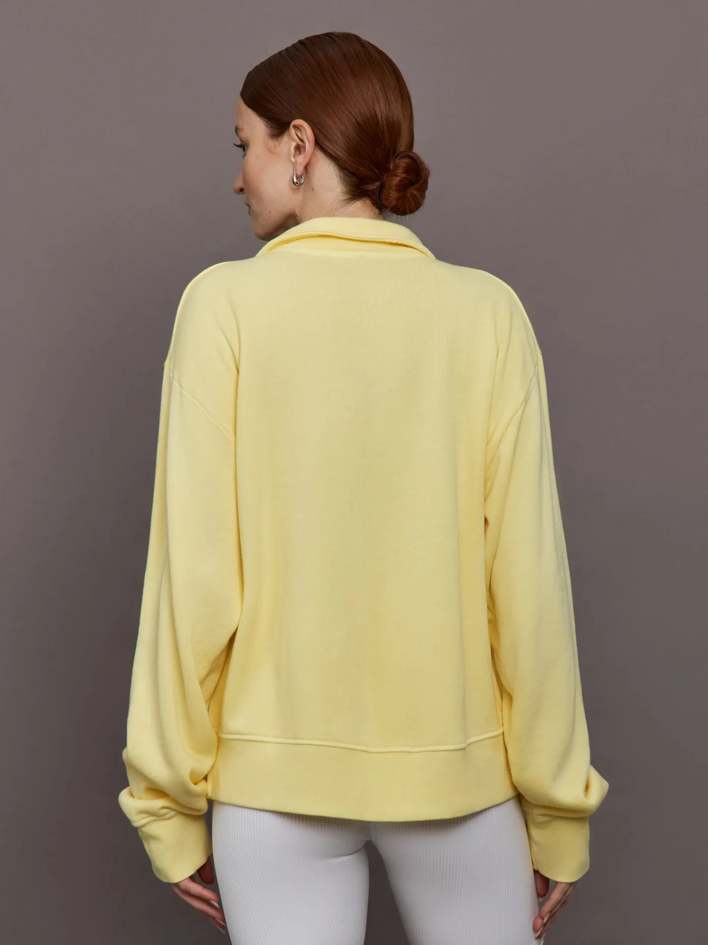 Johnny Collar Sweatshirt in French Terry - Banana sold by Carbon38 product image thumbnail 4